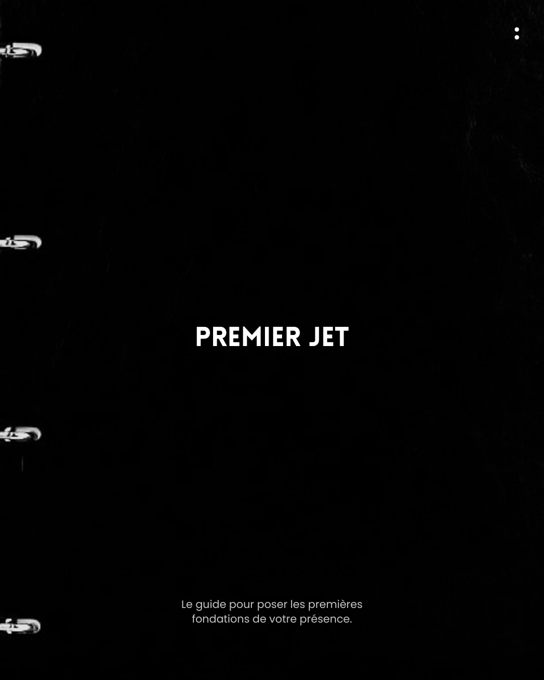 Couverture du guide Premier Jet.